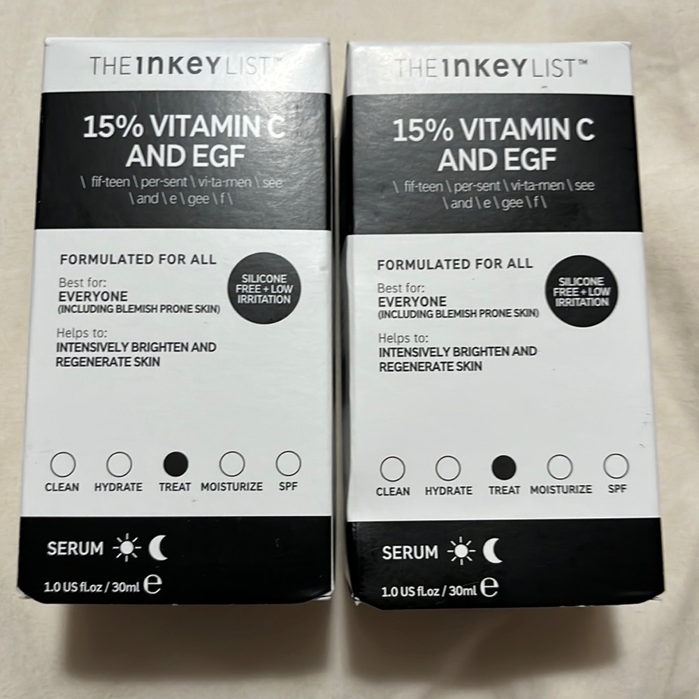 Pair NIB Inkey List 15% Vit C and EGF